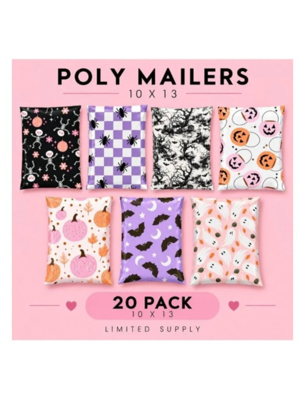 Halloween poly mialers bundle 10x13